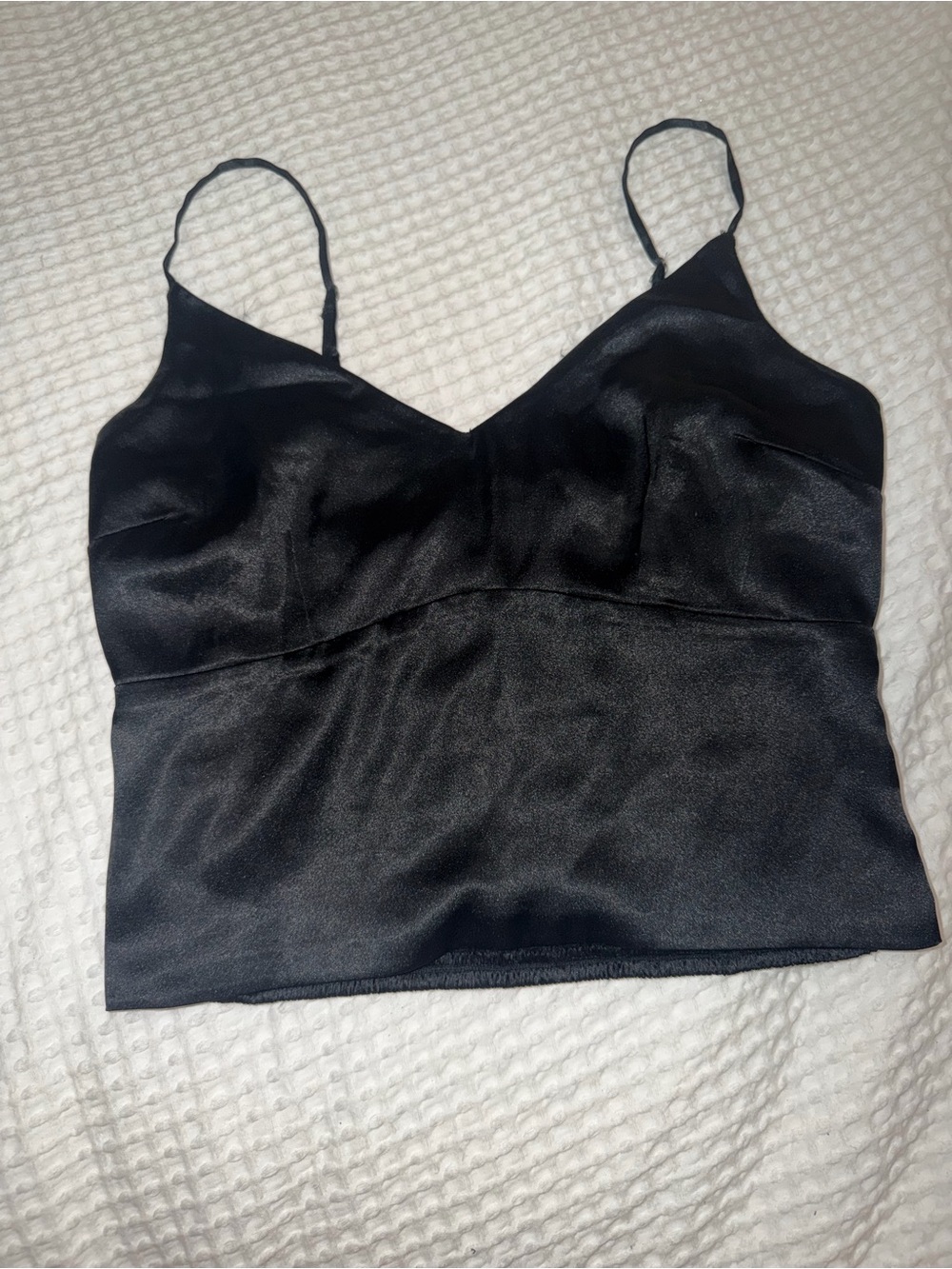 Abercrombie & Fitch Black Satin V-Neck Cami